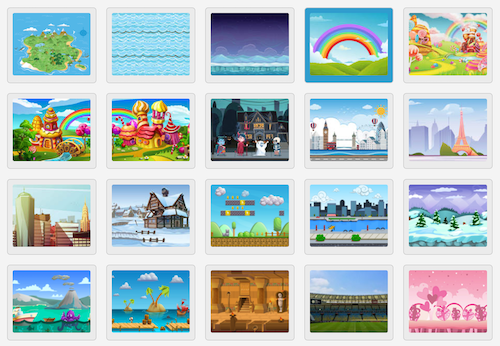 Library of backgounds for your balloon race