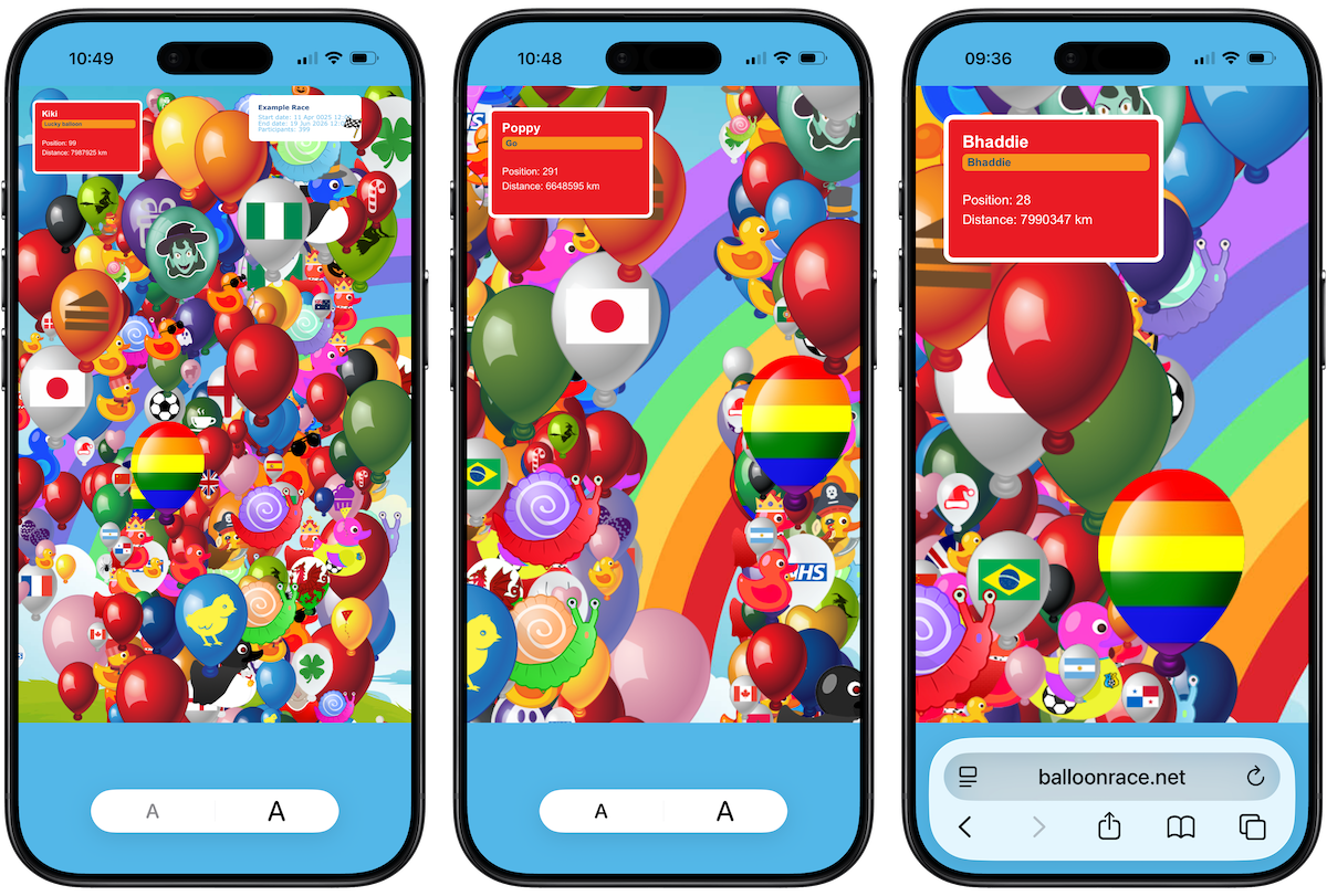 3 iPhones zoomed out to display a bigger background